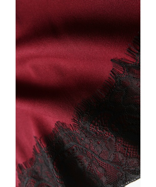 ARVELLIA(アルベリア)の「LACE CONTRAST SHIRT(シャツ/ブラウス・レディース・レッド/ブラック・M)」の13枚目の写真
