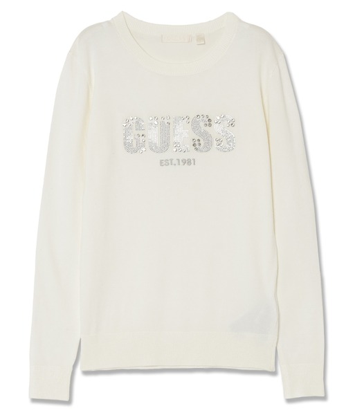 Guess（ゲス）の「Long Sleeves Crew Neck Reyna Logo Sweater ニット セーター （ニット/セーター・レディース・ブラック/クリーム・SMALL/X-SMALL/MEDIUM/LARGE/X-LARGE）」の13枚目の写真