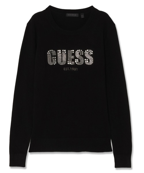 Guess（ゲス）の「Long Sleeves Crew Neck Reyna Logo Sweater ニット セーター （ニット/セーター・レディース・ブラック/クリーム・SMALL/X-SMALL/MEDIUM/LARGE/X-LARGE）」の11枚目の写真