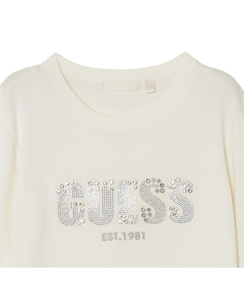 Guess（ゲス）の「Long Sleeves Crew Neck Reyna Logo Sweater ニット セーター （ニット/セーター・レディース・ブラック/クリーム・SMALL/X-SMALL/MEDIUM/LARGE/X-LARGE）」の9枚目の写真