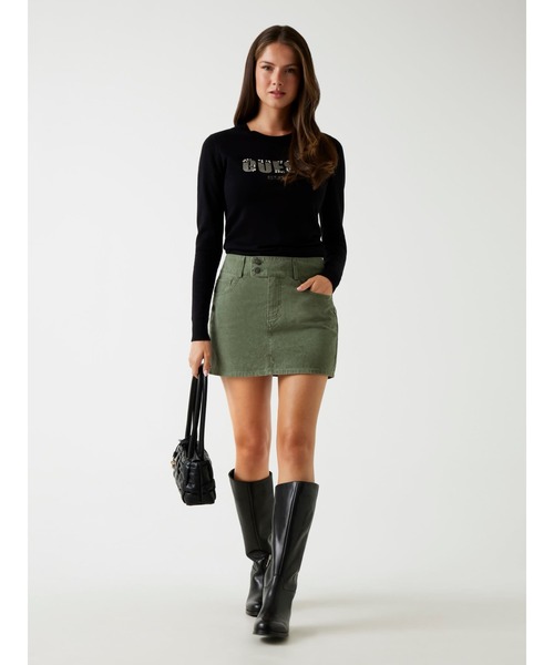 Guess（ゲス）の「Long Sleeves Crew Neck Reyna Logo Sweater ニット セーター （ニット/セーター・レディース・ブラック/クリーム・SMALL/X-SMALL/MEDIUM/LARGE/X-LARGE）」の14枚目の写真