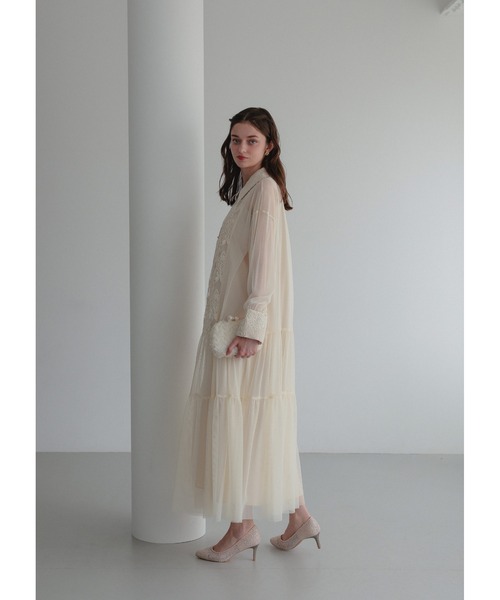 Dorry Doll（ドリードール）の「デザインカラーモールレースドレス（ドレス・レディース・ブラック/ダークブラウン/ホワイト系その他/カーキ・MEDIUM）」の5枚目の写真