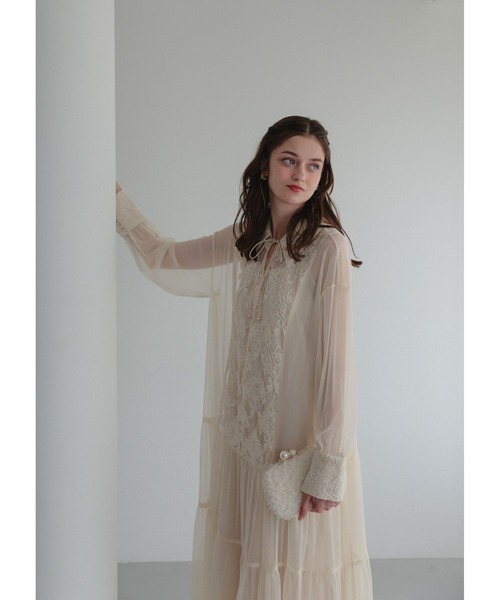 デザインカラーモールレースドレス（ドレス）｜Dorry Doll（ドリー