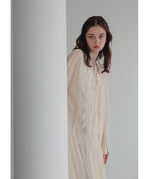 Dorry Doll（ドリードール）の「デザインカラーモールレースドレス（ドレス・レディース・ブラック/ダークブラウン/ホワイト系その他/カーキ・MEDIUM）」の8枚目の写真