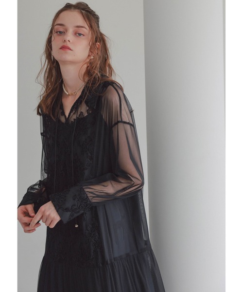 Dorry Doll（ドリードール）の「デザインカラーモールレースドレス（ドレス・レディース・ブラック/ダークブラウン/ホワイト系その他/カーキ・MEDIUM）」の20枚目の写真