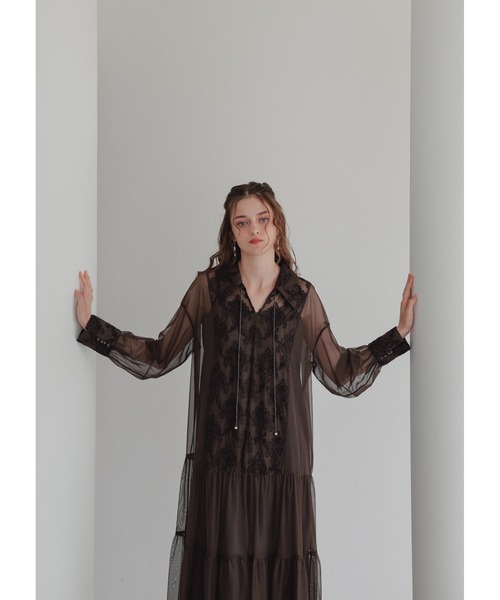 デザインカラーモールレースドレス（ドレス）｜Dorry Doll（ドリー