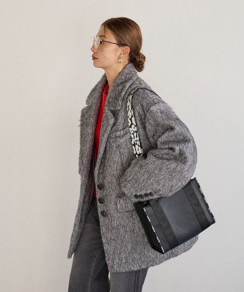 BAYFLOW（ベイフロー）の「シャギージャコット（テーラードジャケット・レディース・ベージュ/ブラウン/グレー/ライトベージュ・SMALL/MEDIUM）」の10枚目の写真