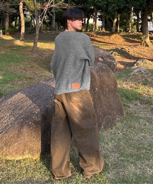 sedacle(セダクル)の「バックパッチシャギーニット(ニット/セーター・メンズ・ブラック/グレー/ブラウン・SMALL/MEDIUM/LARGE)」の18枚目の写真