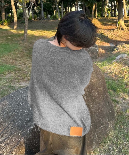sedacle(セダクル)の「バックパッチシャギーニット(ニット/セーター・メンズ・ブラック/グレー/ブラウン・SMALL/MEDIUM/LARGE)」の14枚目の写真