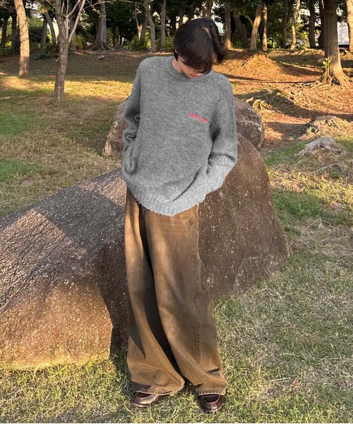sedacle(セダクル)の「バックパッチシャギーニット(ニット/セーター・メンズ・ブラック/グレー/ブラウン・SMALL/MEDIUM/LARGE)」の17枚目の写真