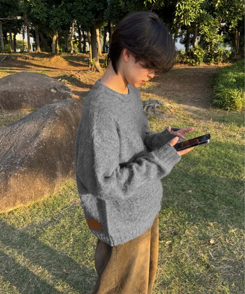 sedacle(セダクル)の「バックパッチシャギーニット(ニット/セーター・メンズ・ブラック/グレー/ブラウン・SMALL/MEDIUM/LARGE)」の12枚目の写真