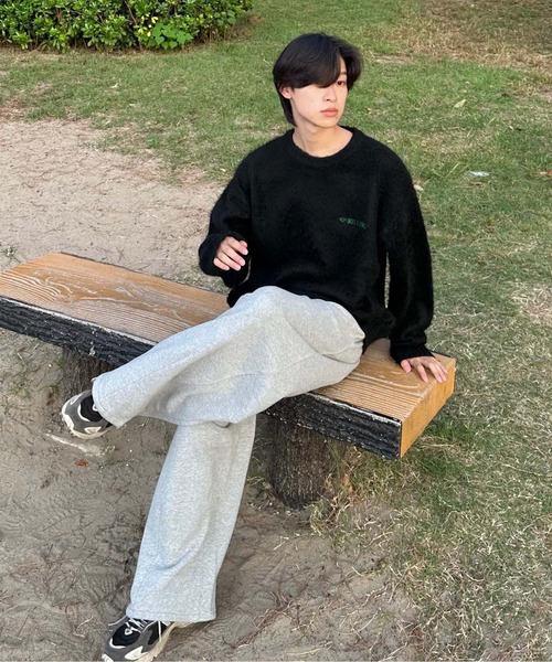 sedacle(セダクル)の「バックパッチシャギーニット(ニット/セーター・メンズ・ブラック/グレー/ブラウン・SMALL/MEDIUM/LARGE)」の6枚目の写真