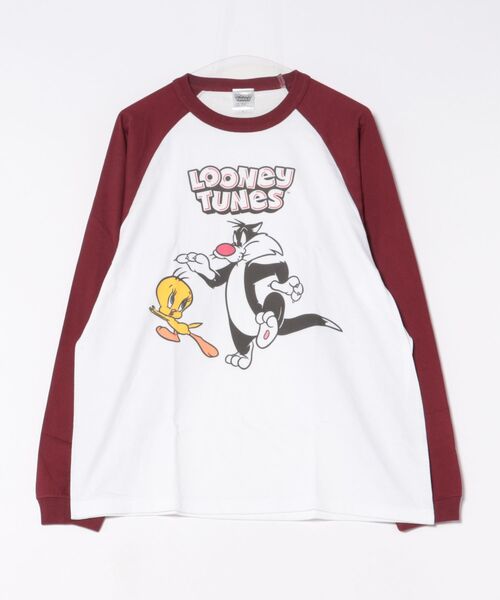 Rendez-Vous(ランデヴー)の「【 LOONEY TUNES 】 ロングスリーブTシャツ (ラグラン) 25W10(Tシャツ/カットソー・レディース・ホワイト×レッド/ホワイト×ネイビー・LARGE/X-LARGE)」の1枚目の写真