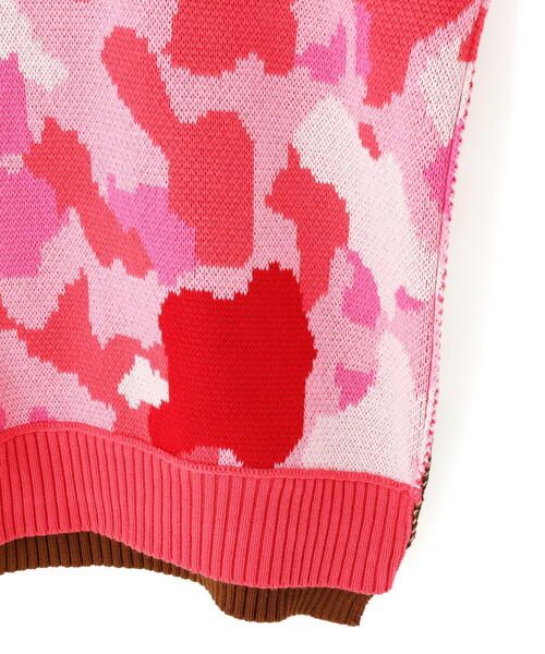 WHITELAND（ホワイトランド）の「WHITELAND/ホワイトランド/CAMO LINKING KNIT（ニット/セーター・メンズ・ピンク/ブルー・F）」の9枚目の写真