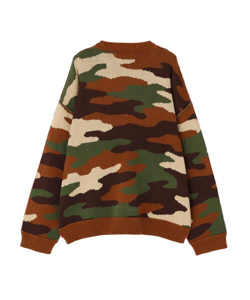 WHITELAND（ホワイトランド）の「WHITELAND/ホワイトランド/CAMO LINKING KNIT（ニット/セーター・メンズ・ピンク/ブルー・F）」の3枚目の写真