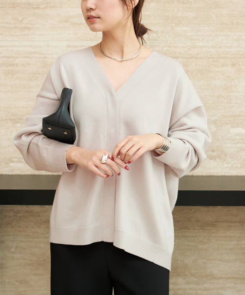 plage（プラージュ）の「CASH TOUCH カーディガン（カーディガン/ボレロ・レディース・モカ/ライトグレー・FREE）」の8枚目の写真