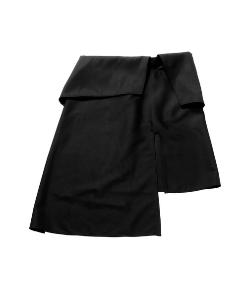 Ruze(ルゼ)の「Asymmetry layered wrap skirt / アシンメトリー レイヤード ラップスカート(スカート・メンズ・ブラック・FREE)」の17枚目の写真