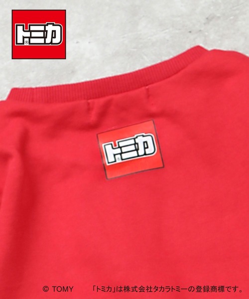 DILASH（ディラッシュ）の「【トミカ / 綿100%】こうじげんばのはたらくくるまトレーナー（スウェット・キッズ・レッド/チャコールグレー・80/90/100/110/120/130）」の7枚目の写真