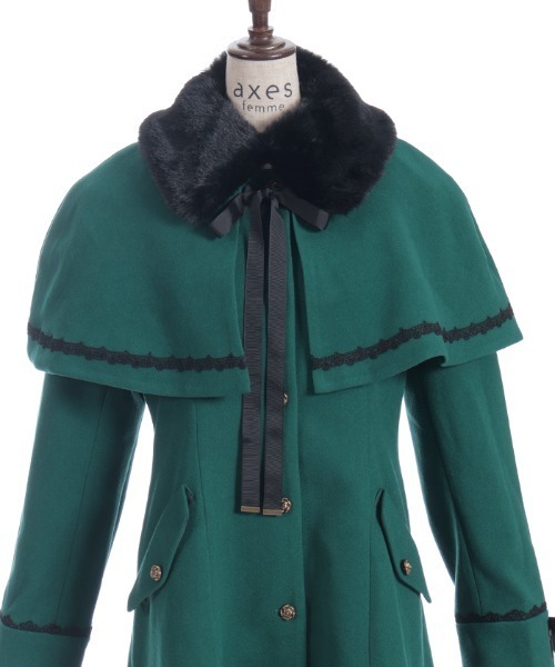 ケープセットバッスルコート（ダッフルコート）｜axes femme