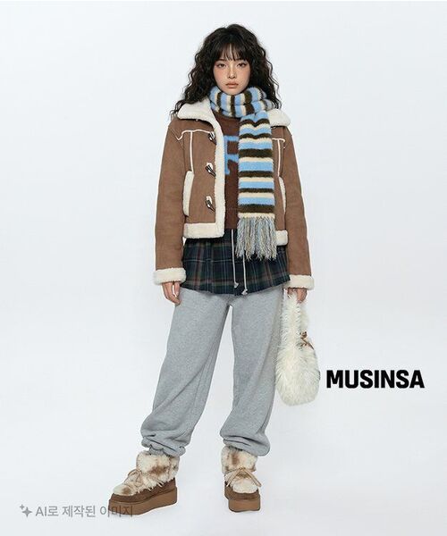 RONRON(ロンロン)の「LAYERED SKIRT TRAINING PANTS GREY CHECK(スウェットパンツ・レディース・その他・FREE)」の5枚目の写真