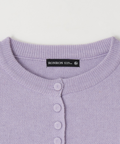 RONRON(ロンロン)の「BUTTON UP KNIT CARDIGAN SOFT PURPLE(カーディガン/ボレロ・レディース・その他・FREE)」の3枚目の写真