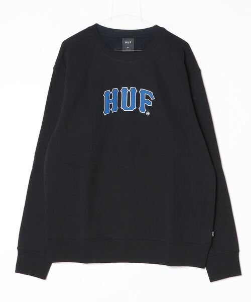 HUF(ハフ)の「HUF ARCH APPLIQUE CREWNECK ハフ アーク アップリケ ロゴ スウェット(スウェット・メンズ・ホワイト系1/ブラック・MEDIUM/X-LARGE/LARGE/SMALL)」の13枚目の写真