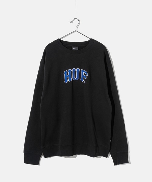 HUF(ハフ)の「HUF ARCH APPLIQUE CREWNECK ハフ アーク アップリケ ロゴ スウェット(スウェット・メンズ・ホワイト系1/ブラック・MEDIUM/X-LARGE/LARGE/SMALL)」の18枚目の写真