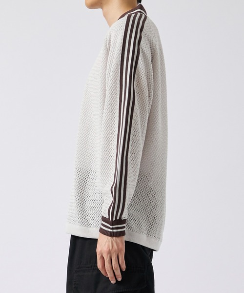 CITY TOKYO(シティトウキョウ)の「【CITY TOKYO/シティートーキョー】Mesh knit game shirt(ニット/セーター・メンズ・グレイッシュベージュ/ダークブルー・2/1)」の5枚目の写真