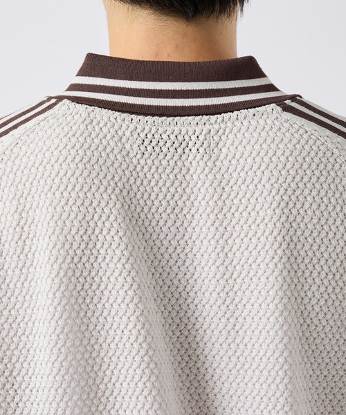 CITY TOKYO(シティトウキョウ)の「【CITY TOKYO/シティートーキョー】Mesh knit game shirt(ニット/セーター・メンズ・グレイッシュベージュ/ダークブルー・2/1)」の9枚目の写真