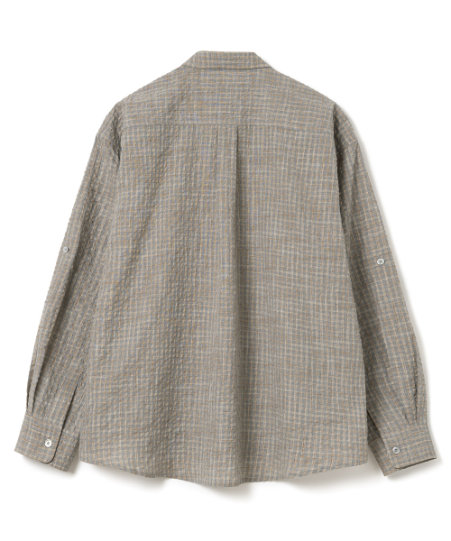 Millo Archive（ミロ アーカイブ）の「ボックスチェックロールアップシャツ[モカベージュ]（シャツ/ブラウス・メンズ・その他・MEDIUM/LARGE/X-LARGE）」の9枚目の写真
