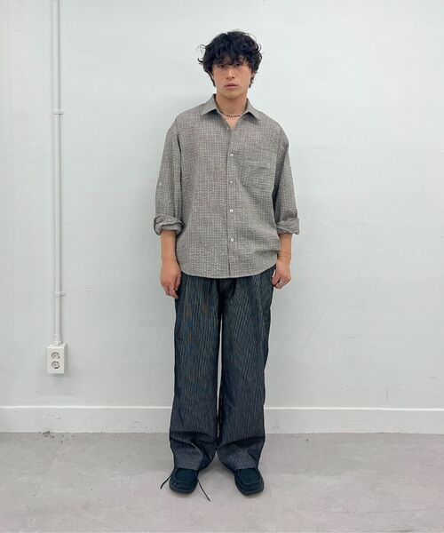 Millo Archive（ミロ アーカイブ）の「ボックスチェックロールアップシャツ[モカベージュ]（シャツ/ブラウス・メンズ・その他・MEDIUM/LARGE/X-LARGE）」の13枚目の写真