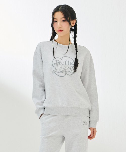 CHASECULT(チェイスカルト)の「レディースポイント刺繍スウェットシャツ-DARG5161B0B(スウェット・レディース・ライトグレー・90/85)」の1枚目の写真