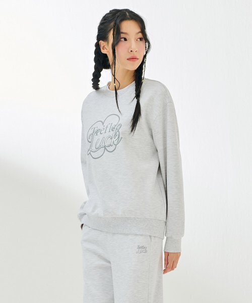 CHASECULT(チェイスカルト)の「レディースポイント刺繍スウェットシャツ-DARG5161B0B(スウェット・レディース・ライトグレー・90/85)」の4枚目の写真