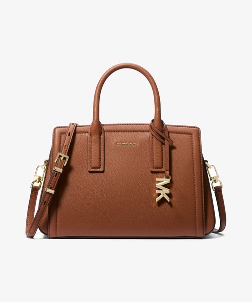 MICHAEL KORS(マイケルコース)の「LAILA ぺブルレザー サッチェル スモール(ハンドバッグ・レディース・ブラウン系・FREE)」の1枚目の写真