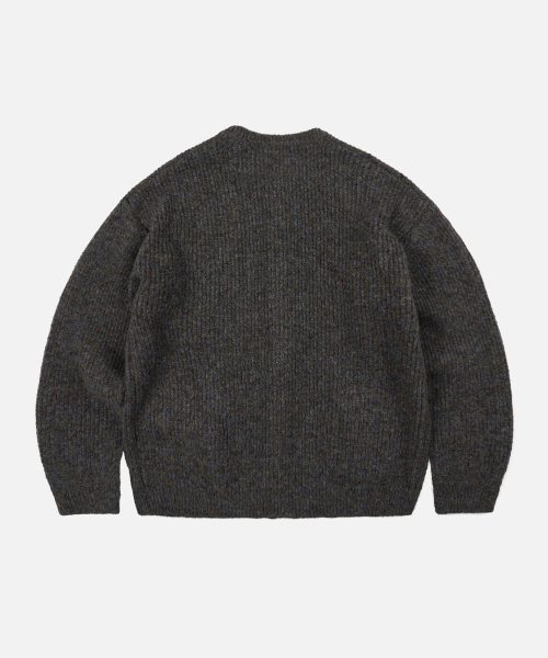 FRIZMWORKS(フリズムワークス)の「BRUSHED WOOL ROUND CARDIGAN _ BROWN(カーディガン/ボレロ・メンズ・その他・SMALL/MEDIUM/LARGE/X-LARGE)」の2枚目の写真