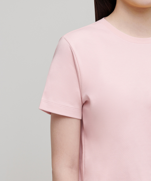 MUSINSA STANDARD WOMAN（ムシンサスタンダードウーマン）の「ウィメンズクルーネッククロップTシャツ[インディアンピンク]（Tシャツ/カットソー・レディース・その他・SMALL/MEDIUM/LARGE/X-SMALL）」の5枚目の写真