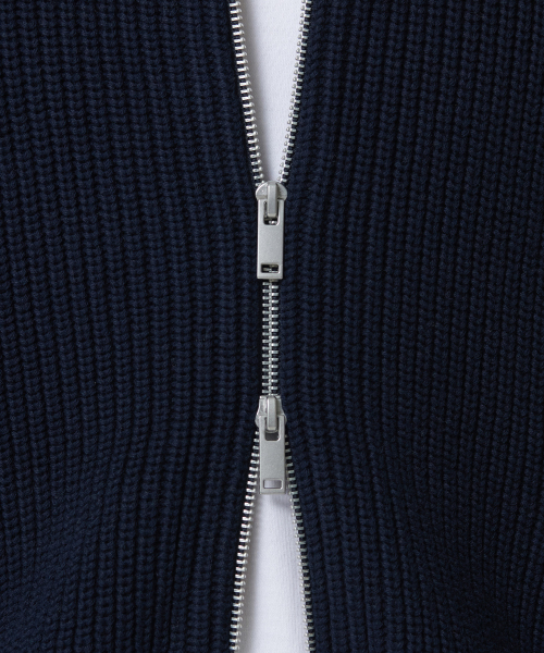 MUSINSA STANDARD（ムシンサスタンダード）の「リブニットフードパーカー [ネイビー]（ニット/セーター・メンズ・その他・XX-LARGE/LARGE/MEDIUM/X-LARGE）」の5枚目の写真