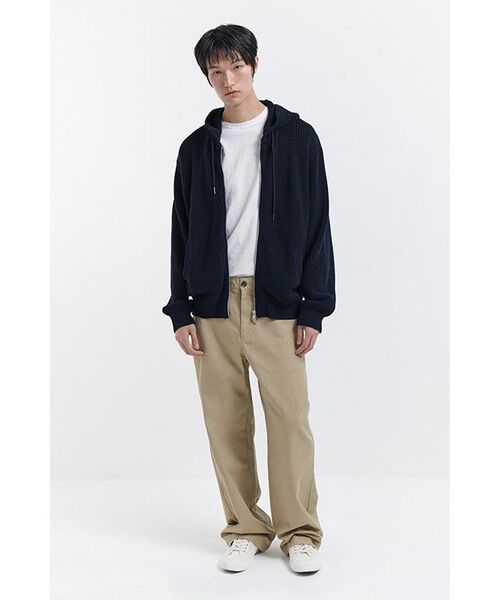 MUSINSA STANDARD（ムシンサスタンダード）の「リブニットフードパーカー [ネイビー]（ニット/セーター・メンズ・その他・XX-LARGE/LARGE/MEDIUM/X-LARGE）」の8枚目の写真
