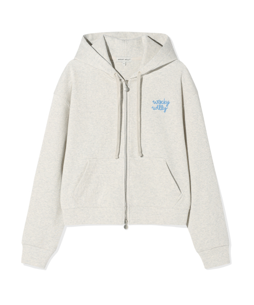 Wacky WiLLy（ワッキーウィリー）の「ウィメンズニットライククロップフードジップアップオートミール（パーカー・レディース・その他・SMALL/MEDIUM/LARGE）」の2枚目の写真