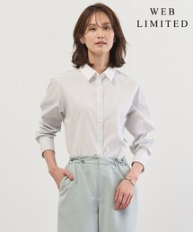 【WEB限定カラーあり・2way】エステネージュ TYPEWRITER STRIPE シャツ