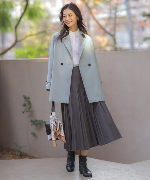 J.PRESS Ladies(J.プレス レディス)の「【WEB限定カラーあり・2way】エステネージュ TYPEWRITER STRIPE シャツ(シャツ/ブラウス・レディース・ホワイト系/サックスブルー系1/ネイビー系1・XS)」の4枚目の写真