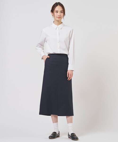 J.PRESS Ladies(J.プレス レディス)の「【WEB限定カラーあり・2way】エステネージュ TYPEWRITER STRIPE シャツ(シャツ/ブラウス・レディース・ホワイト系/サックスブルー系1/ネイビー系1・XS)」の14枚目の写真