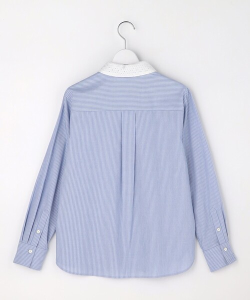 J.PRESS Ladies(J.プレス レディス)の「【WEB限定カラーあり・2way】エステネージュ TYPEWRITER STRIPE シャツ(シャツ/ブラウス・レディース・ホワイト系/サックスブルー系1/ネイビー系1・XS)」の20枚目の写真