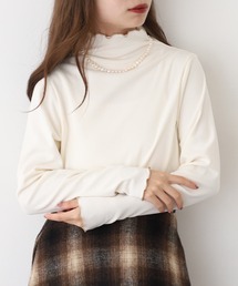 起毛リブボトルネック長袖