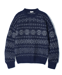 PARTIMENTO（パルティメント）の「100% ウール ノルディック ニット ネイビー（ニット/セーター）」