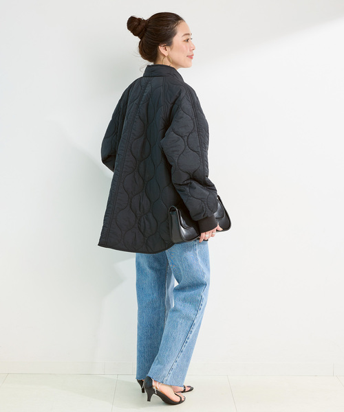 B.C STOCK（ベーセーストック）の「《追加》ウォッシャブル / キルティングリバーシブルブルゾン（その他アウター・レディース・ブラック/アイボリー/カーキ・FREE）」の6枚目の写真