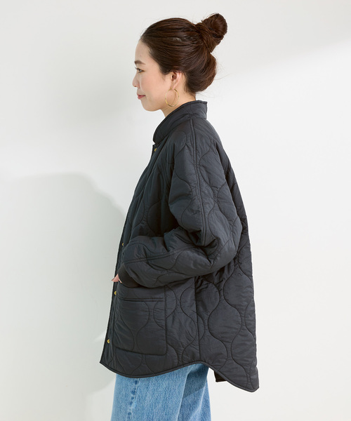 B.C STOCK（ベーセーストック）の「《追加》ウォッシャブル / キルティングリバーシブルブルゾン（その他アウター・レディース・ブラック/アイボリー/カーキ・FREE）」の8枚目の写真
