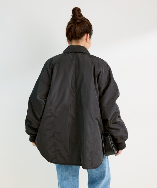 B.C STOCK（ベーセーストック）の「《追加》ウォッシャブル / キルティングリバーシブルブルゾン（その他アウター・レディース・ブラック/アイボリー/カーキ・FREE）」の14枚目の写真