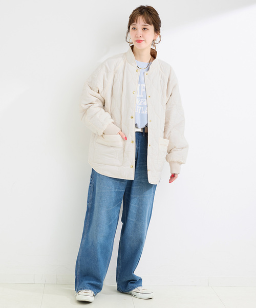 B.C STOCK（ベーセーストック）の「《追加》ウォッシャブル / キルティングリバーシブルブルゾン（その他アウター・レディース・ブラック/アイボリー/カーキ・FREE）」の16枚目の写真