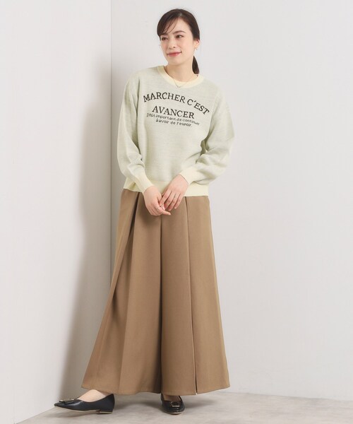 ITS'DEMO（イッツデモ）の「【手洗い可】アーチロゴニット（ニット/セーター・レディース・ライトブルー/アイボリー/ピンク系・00）」の6枚目の写真